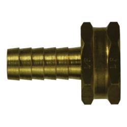 707046-0612 - 3/8-in Hose Barbed x 3/4-in FGH Straight Hex Swivel Adapter, Lead-Free Brass, 1.82 in Length