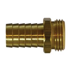 30045 - 1 in x 3/4 in Brass Straight Male End Hex Adapter, 1.94 in Length