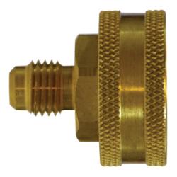 30138 - 3/8-in Male SAE Flare x 3/4-in Female Garden Hose Brass Swivel Adapter