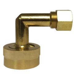 30056 - 90° Brass Dishwasher Elbow Fitting, 3/4 in FGH x 3/8 in Compression