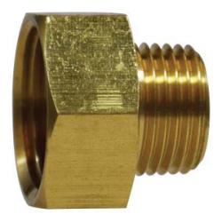 30093L - 3/4-in FGH x 3/4-in MNPTF Brass Straight Rigid Adapter, 1.22-in Length