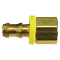 30221 - 1/4-in Push-On Hose Barbed x 1/4-in FIP Brass Straight Adapter