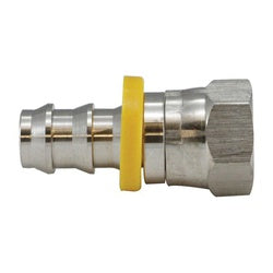 30234SS - 1/2 in Push-On Hose Barb x 1/2 in Female SAE 45/37 JIC Swivel Adapter, 316 Stainless Steel