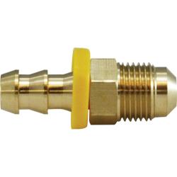 30240 - Brass Adapter 1/4-in Push-On Barbed x 1/4-in SAE 45-Degree Male Flared, 1.45 in Length