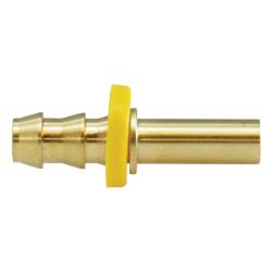30290 - Brass Straight Rigid Tube Adapter - 1/4 in Push-On Hose Barbed to 3/16 in Tube Connector
