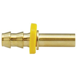 30298 - 5/8 in Push-On Hose Barbed x 5/8 in Tube OD Brass Rigid Tube Adapter, 2.61 in Long