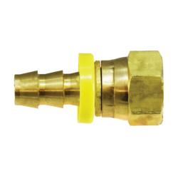 30361 - 3/8-in Push-On Hose Barbed x 3/8-in FPT Brass Adapter for Plumbing
