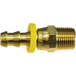 30388 - 1/2-in Push-On Hose Barbed x 3/8-in MIP Brass Swivel Adapter, 2.12 in Length