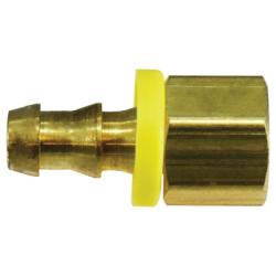 30395 - Brass Straight Adapter 3/4 in Push-On Barbed x 3/4 in FIP, 2.55 in Length