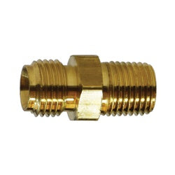 32438 - 1.25 in Right-Hand Thread Brass Welding Hose Adapter - 9/16-18 UNF x 9/16-18 UNF