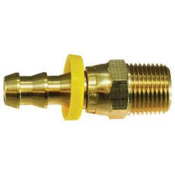 30423 - 3/8 in Push-In Tube x 1/8 in MIP Brass Straight Swivel Connector, 2.12 in Length