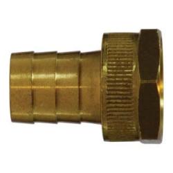 30455 - 3/4-in Garden Hose Barbed to 3/4-in FGH Brass Hex Adapter with 1.18-in Hex Nut