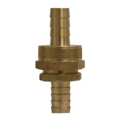 30459 - Brass Coupling Set with Hex Nut - 3/4 in Barbed x 3/4 in Barbed for Garden Hose