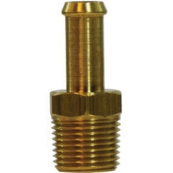 32967 - Brass Single Barb Adapter, 1-1/8 in Hose to 1 in MPT Connection