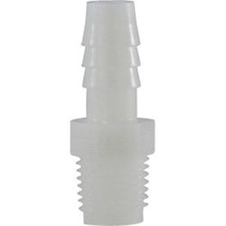 33005W - 1/4 in Hose Barbed to 1/4 in MIP Nylon Adapter, 125 psi, -40 to 200°F