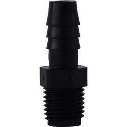33009B - 5/16 in Barbed to 1/4 in MIP Polyethylene Adapter, 125 psi Max Pressure