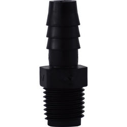 33013B - 3/8-in Hose Barbed to 3/8-in MIP Polyethylene Adapter, 125 psi, -65 to 190°F