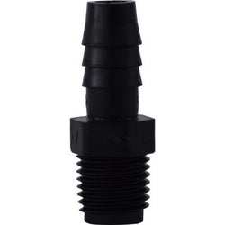 33023B - 3/4-in Hose Barbed to 3/4-in MIP Polyethylene Adapter, 125 psi, -65°F to 190°F Temperature Range