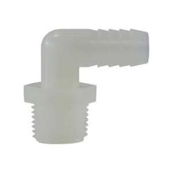 33315W - Nylon 90-Degree Elbow Fitting, 3/4-in Hose Barb x 1-in MIP, 125 psi, -40 to 200°F