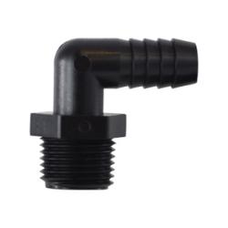 33316P - 90-Degree Elbow Fitting - 1 in Hose Barbed x 1 in MIP, Polypropylene Construction