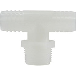 33451W - 3/8-in Barbed x 3/8-in Barbed x 3/8-in MIP Nylon Branch Tee Fitting