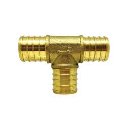 35048 - 3/4-in PEX x 1/2-in PEX x 3/4-in PEX Lead-Free Brass Reducing Tee Fitting