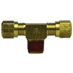 38131 - Brass Branch Tee, 3/16 in x 3/16 in x 1/8 in MNPTF Connection