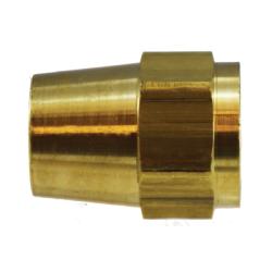 38170 - Brass Nut for 1/4 in OD Tubing, 3/4 in Long, Hex Size 0.56 in, 150 psi