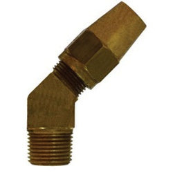 38293 - 45-Degree Brass Elbow Fitting, 1/2 in OD x 3/8 in MIP, 150 psi Pressure Rating
