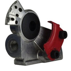 39511 - Aluminum Angle Emergency Gladhand with 11/32 in Mounting Hole and Rubber Seal