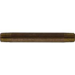40011 - 1/8 in MPT x 1/8 in MPT Seamless Pipe Nipple, 6 in Lead-Free Red Brass