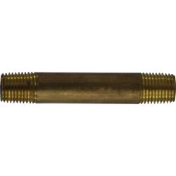 40029 - 5-1/2 in Lead-Free Red Brass Seamless Pipe Nipple, 1/4 in MPT x 1/4 in MPT