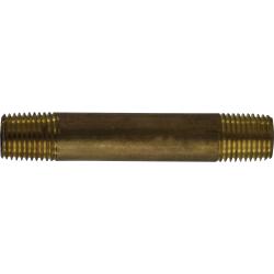 40035 - 11 in Lead-Free Red Brass Seamless Pipe Nipple, 1/4 in MPT x 1/4 in MPT