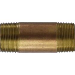 40136 - 1-1/4 in MPT x 1-1/4 in MPT Lead-Free Red Brass Pipe Nipple, 18 in Length