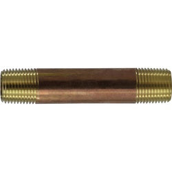40248 - 1/2 in x 12 in Brass Pipe Nipple with Female Threads