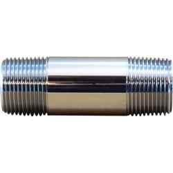 41050 - 3/8 in MPT x 3/8 in MPT Brass Pipe Nipple, 6 in Length