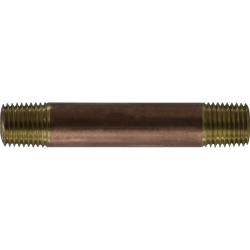 42022 - 1/4 in MPT x 1/4 in MPT Red Brass Nipple, 2 in Length