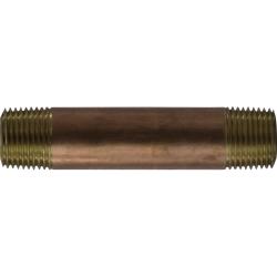 42042 - 2 in Brass Nipple, 3/8 in MPT x 3/8 in MPT, ANSI B1.20.1 Certified