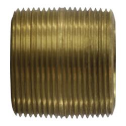 42140 - 1-1/2 in MPT x 1-1/2 in MPT Brass Close Nipple SCH 80/XH