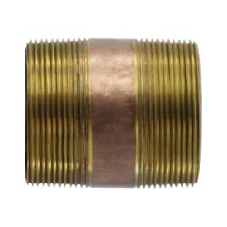 42211 - 3 in MPT x 3 in MPT Lead-Free Red Brass Nipple, 10 in Length