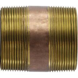 42213 - 3 in x 3 in MPT Lead-Free Red Brass Nipple, 12 in Length