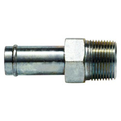 440486 - 1/2 in Hose Barb to 3/8 in Male NPTF Beaded Insert Adapter, Steel
