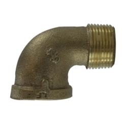 44168LF - Lead-Free Bronze 90° Elbow Fitting - 2 in FPT x 2 in MPT, 125 psi