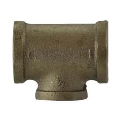 44296LF - Reducing Tee Lead-Free Bronze Fitting, 1 in FPT x 3/4 in FPT x 3/4 in FPT, 125 psi