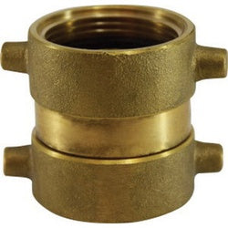 444100 - Brass Double Female Swivel Adapter - 1-1/2 in x 1-1/2 in NPSH for Fire Hoses