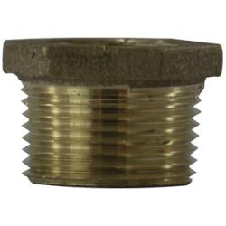 44505LF - 1/2 in MPT x 3/8 in FPT Lead-Free Bronze Hex Bushing
