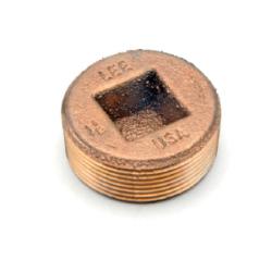 44641LFUSA - 4-in Male NPT Lead-Free Bronze Countersunk Plug, 125 psi Pressure Class