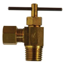 709103-0602 - 3/8 x 1/8 in Lead-Free Brass Needle Valve with Compression and MIP Connections