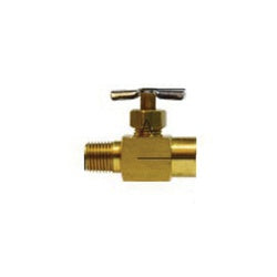 46060B - 1/8 x 1/8 in Brass Needle Valve with MPT to FPT Connections
