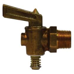 46072 - Brass Drain Cock 3/8 in with Lever Handle, 30 psi Rating